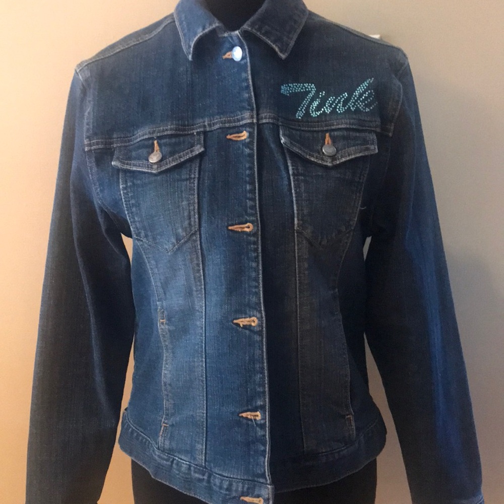 Disney Tinkerbell Jean Jacket Size Medium - image 1